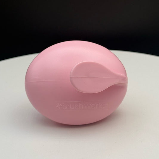 🎀 Brush Works Scalp Massaging Brush Pink Silicone Hair & Scalp Exfoliator NIB
