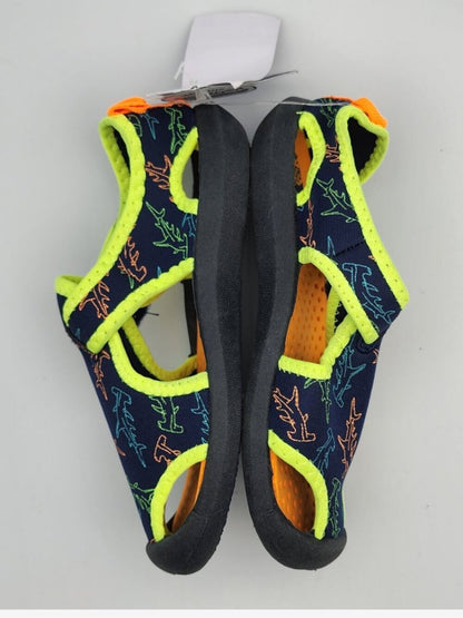 Neon Shark Print Water Sandals | Kid's 9 NWT
