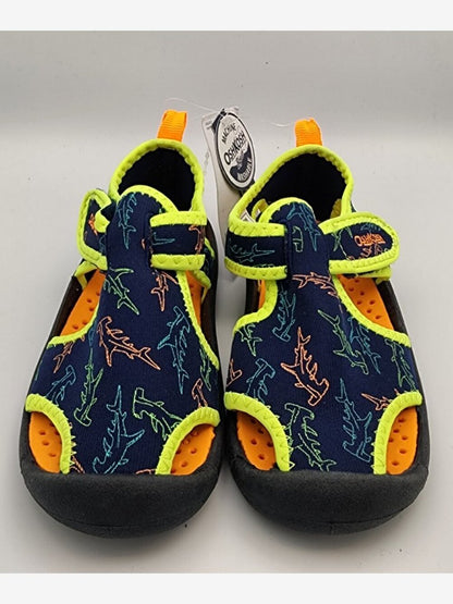 Neon Shark Print Water Sandals | Kid's 9 NWT
