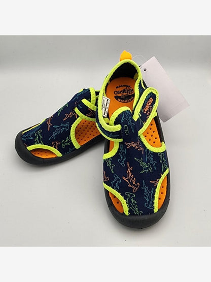 Neon Shark Print Water Sandals | Kid's 9 NWT