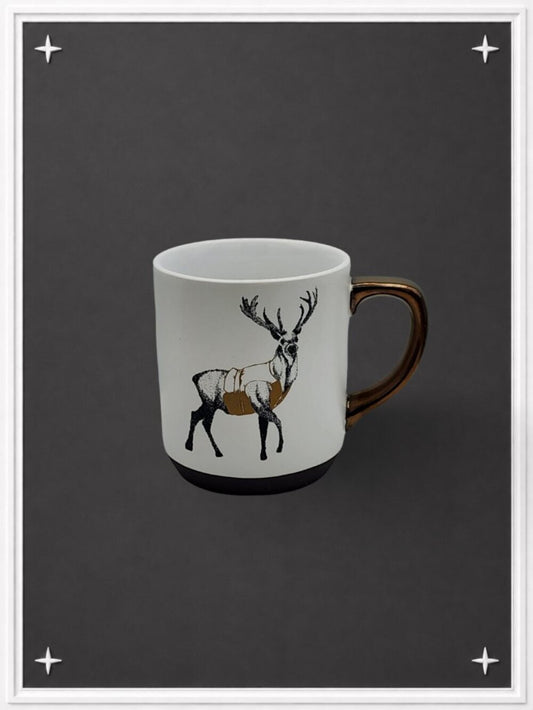 Stag Deer Metallic Bronze Stoneware Coffee Mug by Threshold