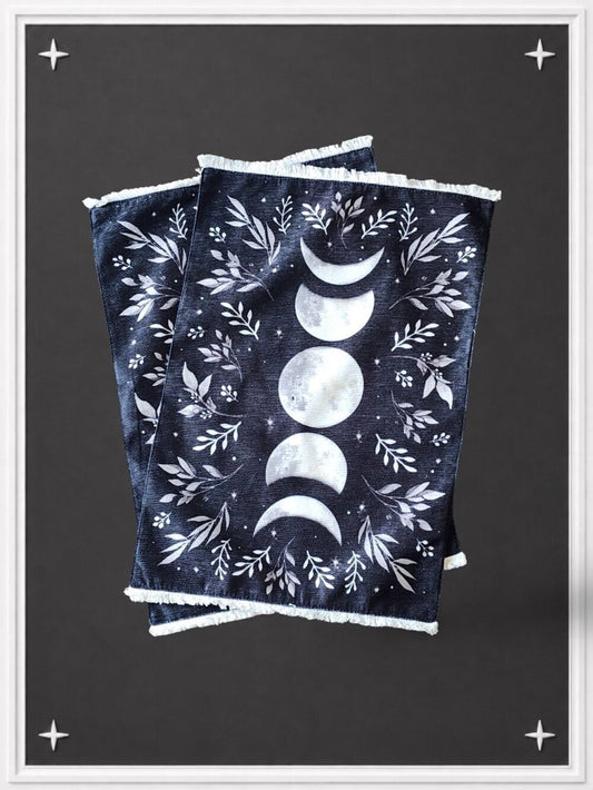 Celestial Moon Phase Cloth Tableware/Placemats | NWT