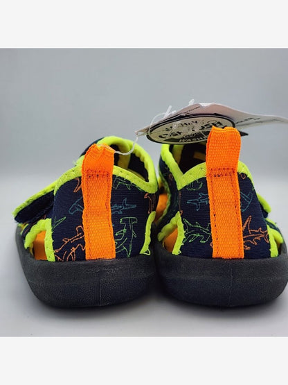 Neon Shark Print Water Sandals | Kid's 9 NWT