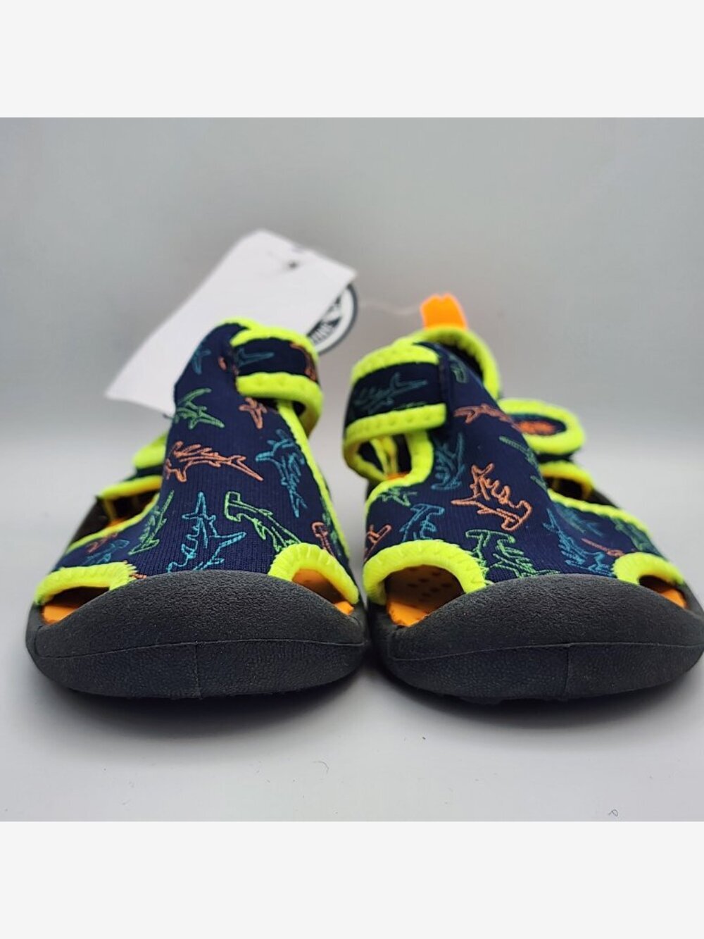 Neon Shark Print Water Sandals | Kid's 9 NWT
