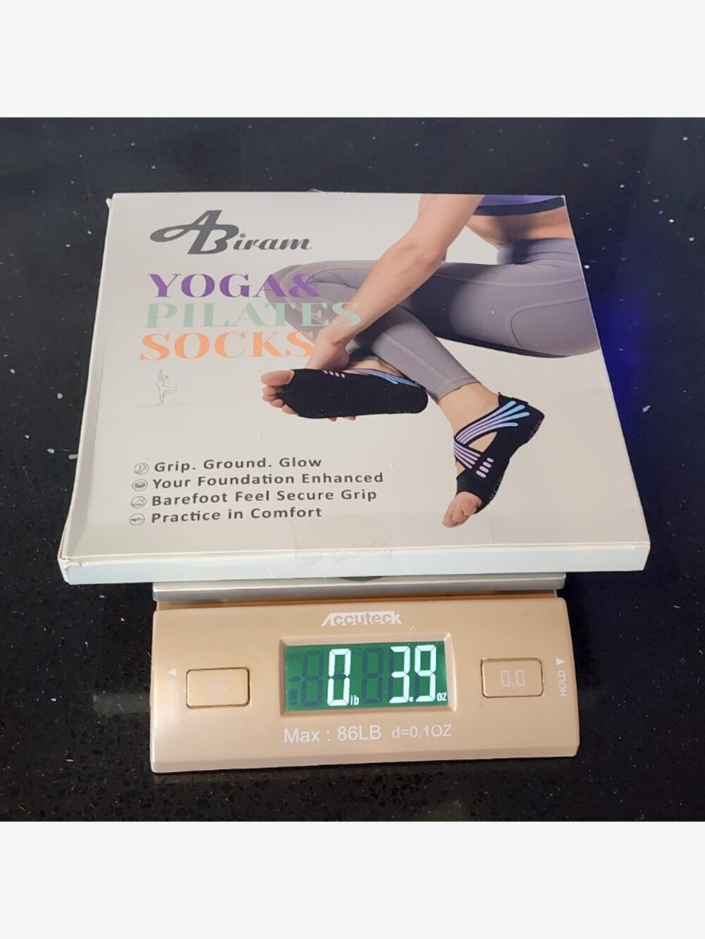 Black Yoga & Pilates Grip Socks | Size Small NWT