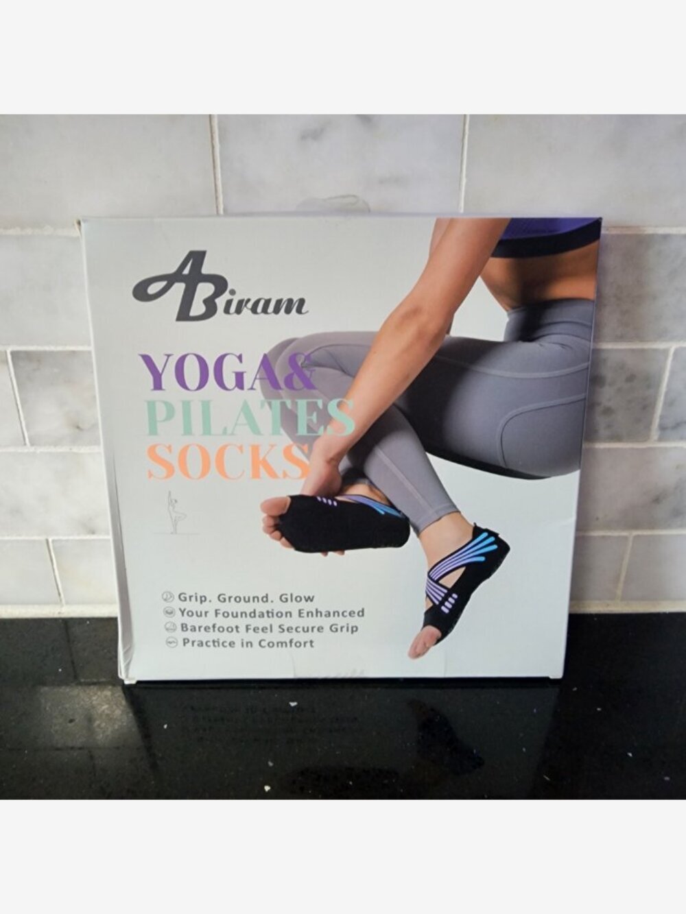 Black Yoga & Pilates Grip Socks | Size Small NWT