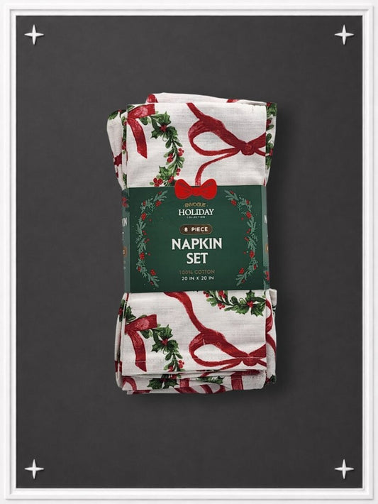 Holly Berry Festive Cloth Napkin Set | NWT