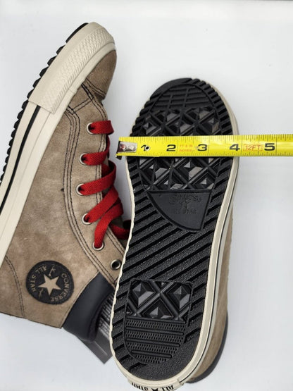 Taupe/Red Converse High Street Sneakers | Boys 5/Women's 6.5