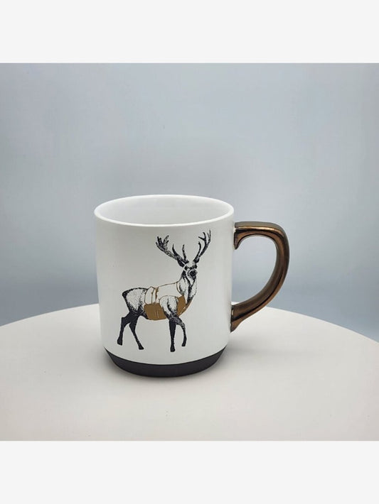 Stag Deer Metallic Bronze Stoneware Coffee Mug by Threshold