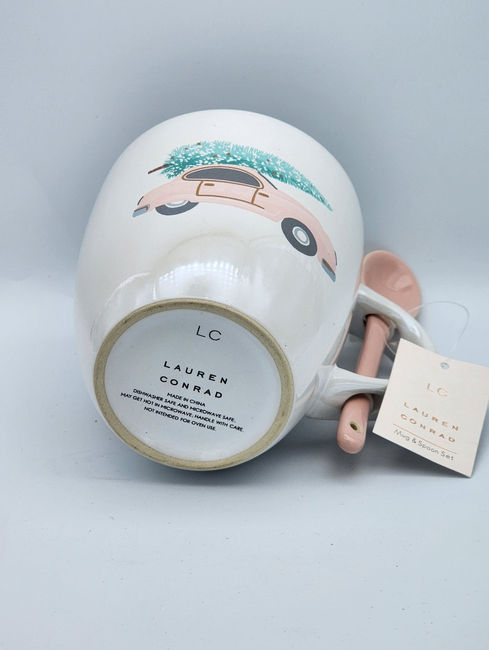 Holiday Classic Car Mug w/ Spoon