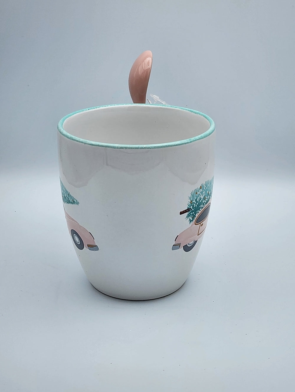 Holiday Classic Car Mug w/ Spoon