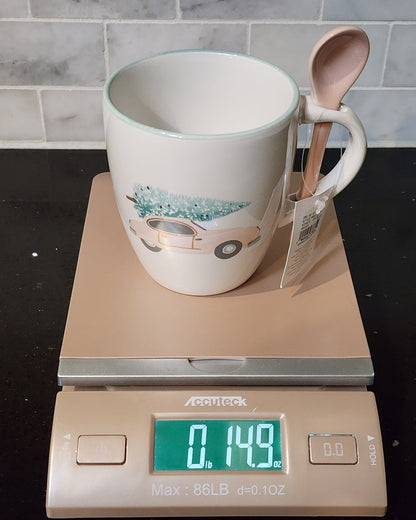 Holiday Classic Car Mug w/ Spoon