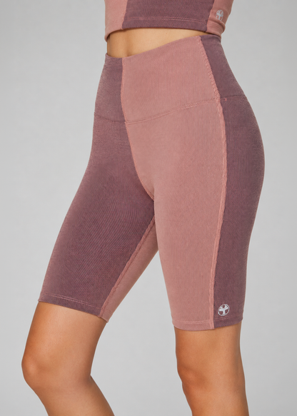 Coastal Contour Two-Tone Biker Shorts