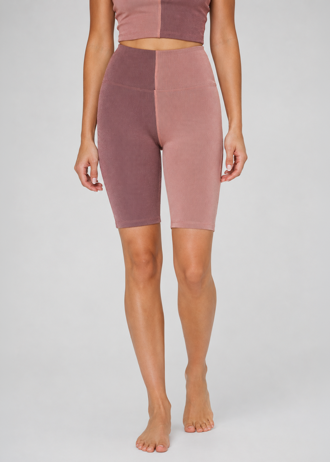 Coastal Contour Two-Tone Biker Shorts