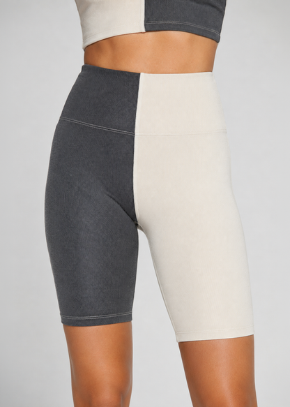 Coastal Contour Two-Tone Biker Shorts