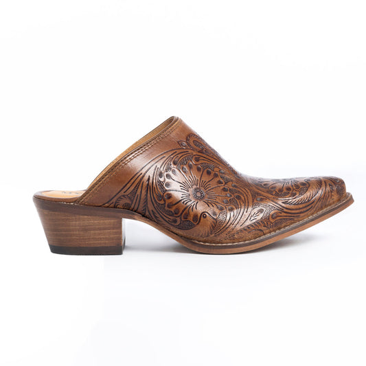 Valeria Hand-Tooled Mules