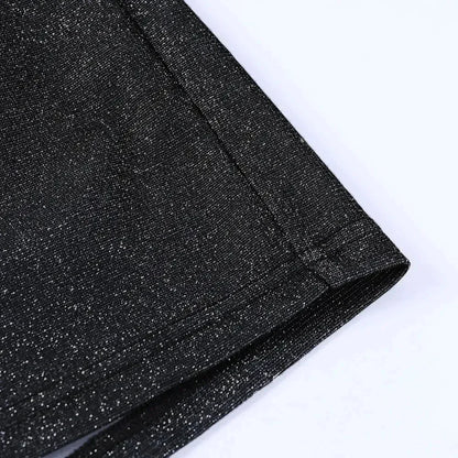 Sexy 90s Cowl-Neck Rave Dress - Glitter Y2K Clubwear | Femstylo