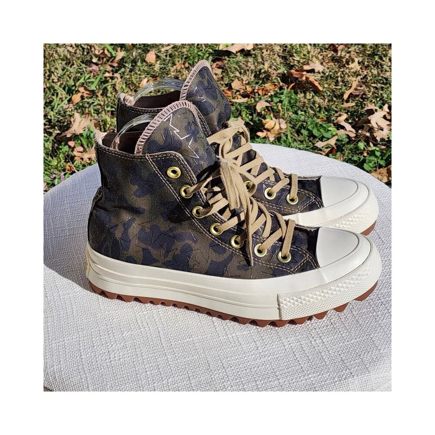 ⭐ Converse Camo Run Star Hike Platform Sneakers ✦ Women's 6 ⭐