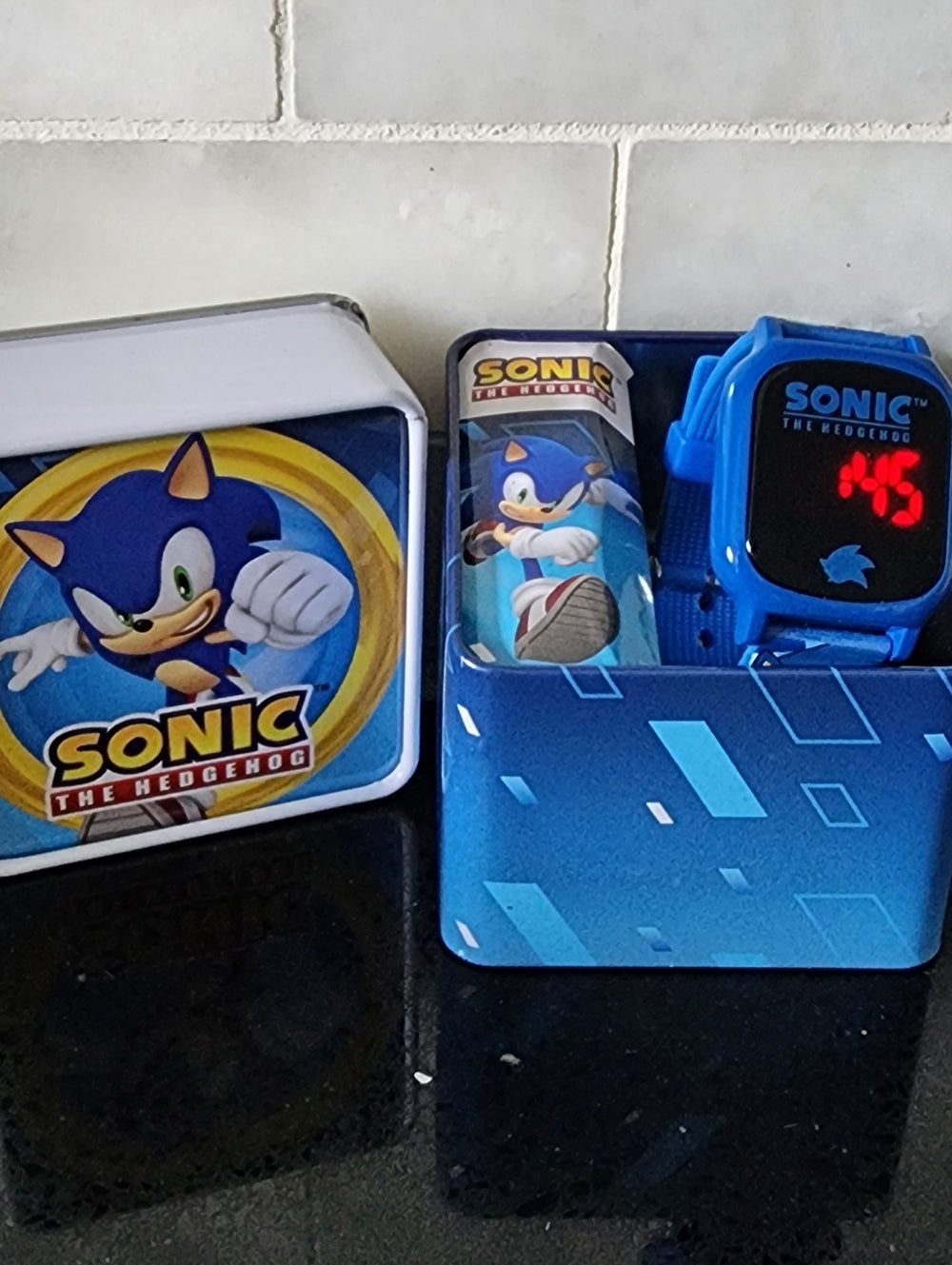 💫 Sonic The Hedgehog Kids Headphones & Digital Watch Set - NWT