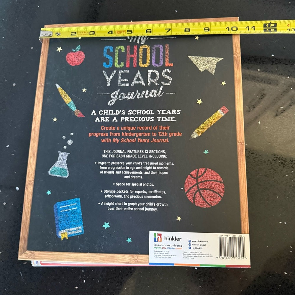 🍎“My School Years Journal” Keepsake Book K–12 - Moments, Memories, & Milestones