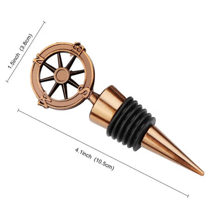 🍾 10pc Compass Bottle Stopper Party Facors- “Our Adventure Begins!”- NWT
